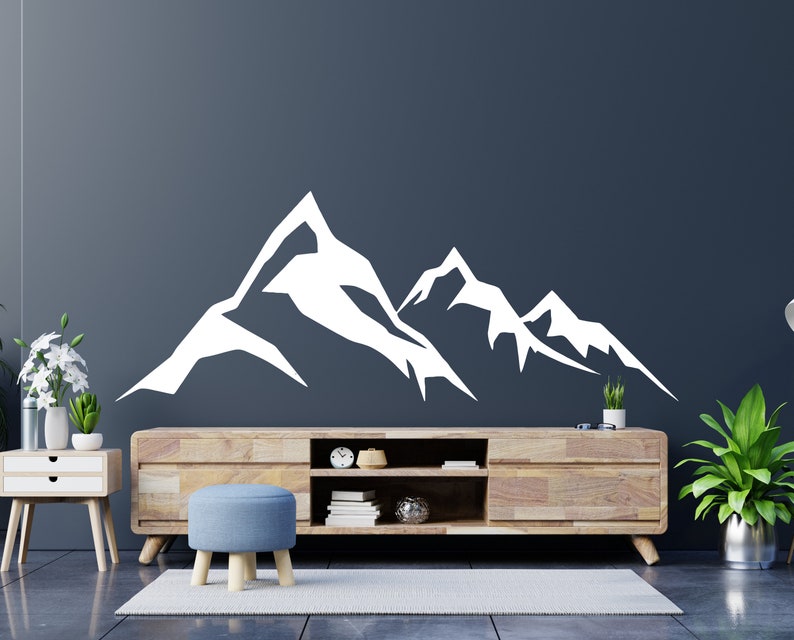 Mountains Wall Decal Mountain Wall Sticker Adventure Wall - Etsy