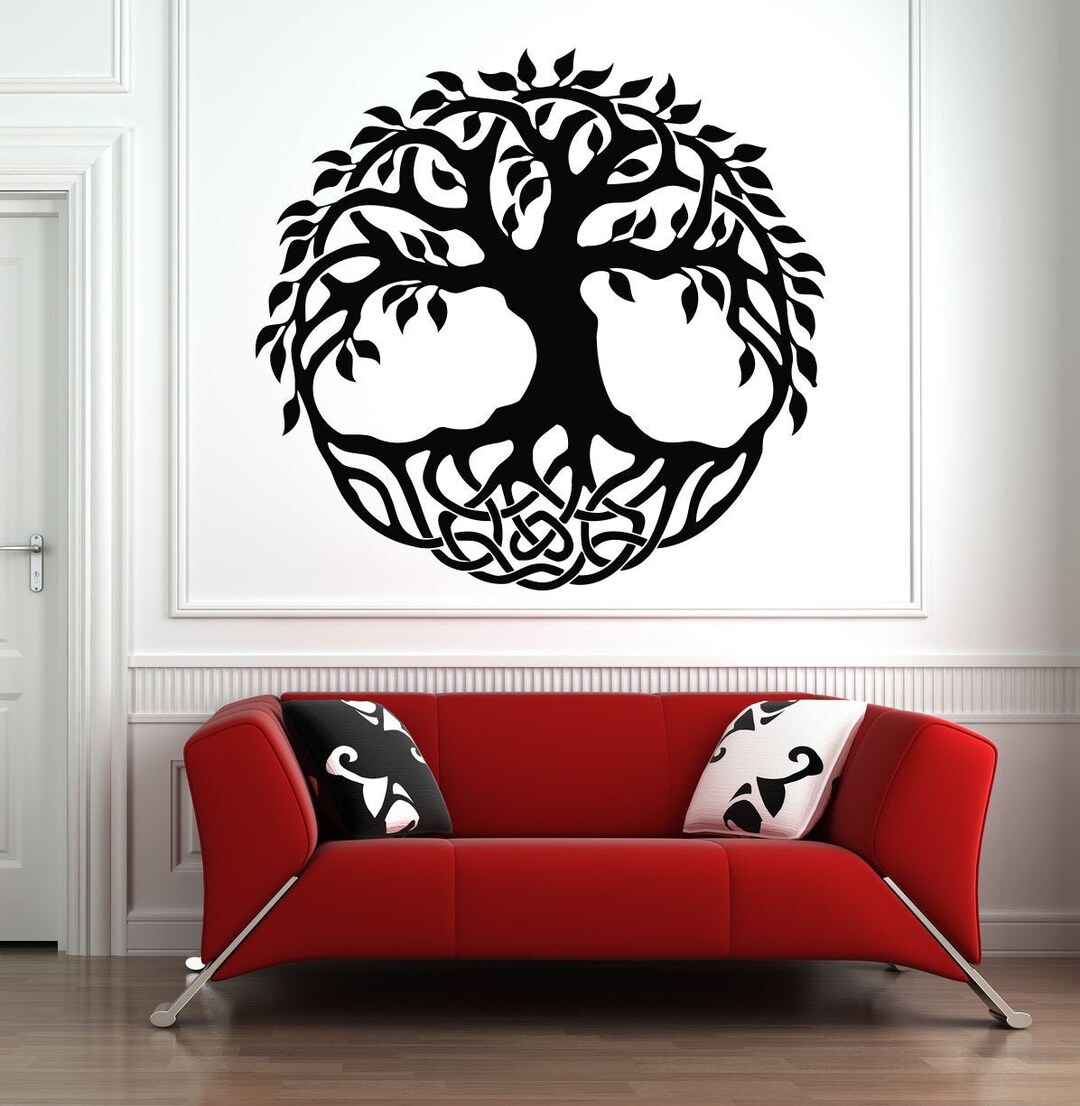 Tree of Life Wall Decal Tree Roots Branch Celtic Pattern Wall Art 1233b ...