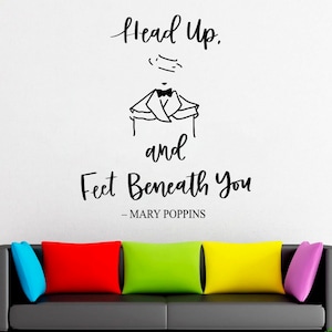 Mary Poppins Umbrella Nanny Wall Decal Window Sticker Design Handmade 4294