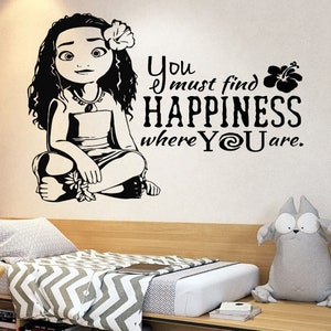 Disney Wall Decal Moana Wall Decal Decor Disney Movie Quote Decal Girls Room Decor Moana Gift 4156