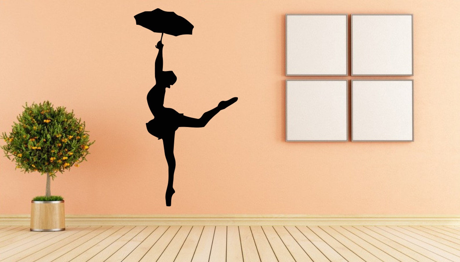 ballet, dance, ballet tutu, pointe shoes, ballet school wall decal window sticker handmade 1556