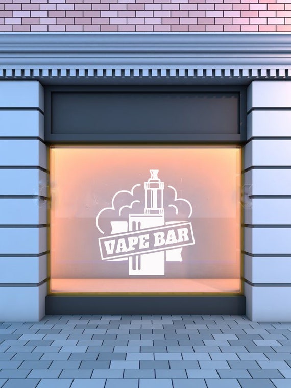 Sticker logo Vape Shop, Sticker vitrine vaping 1505 - Etsy France
