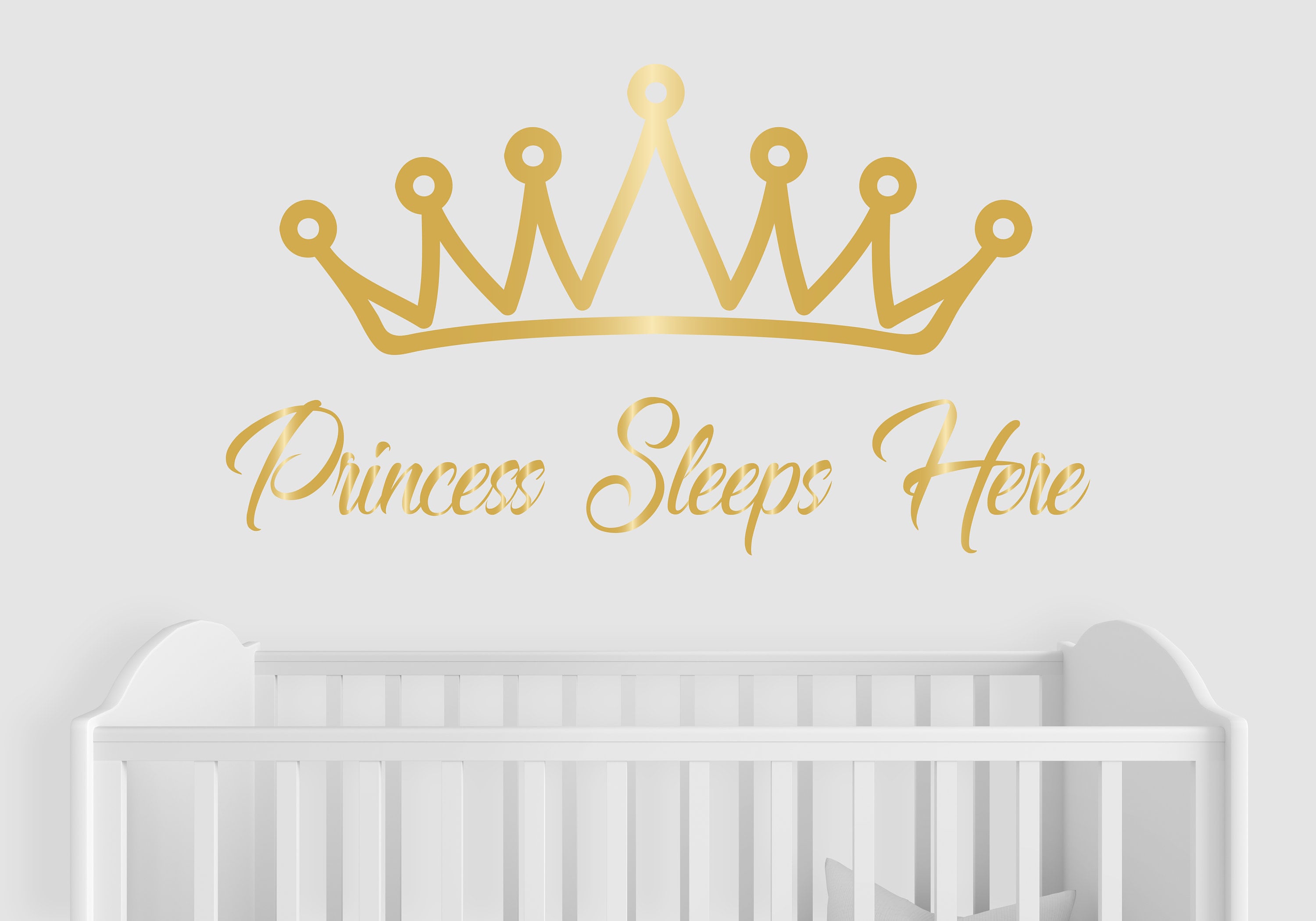 Princess Crown Wall Decal for Girls Room Custom Name Wall Decor CR3 - Etsy