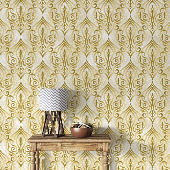 Peel and stick damask wallpaper deals