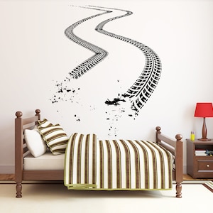 Tire Tracks Wall Decal Tire Tracks Wall Sticker Wall Decor for Boys  ttr3