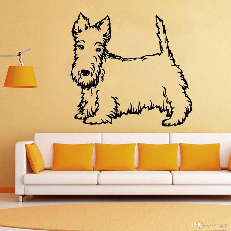 Animals Dog Puppy Wall decor,Wall Decal,Window Sticker,Vinyl sticker Handmade t295 dog Breed Terrier Pets