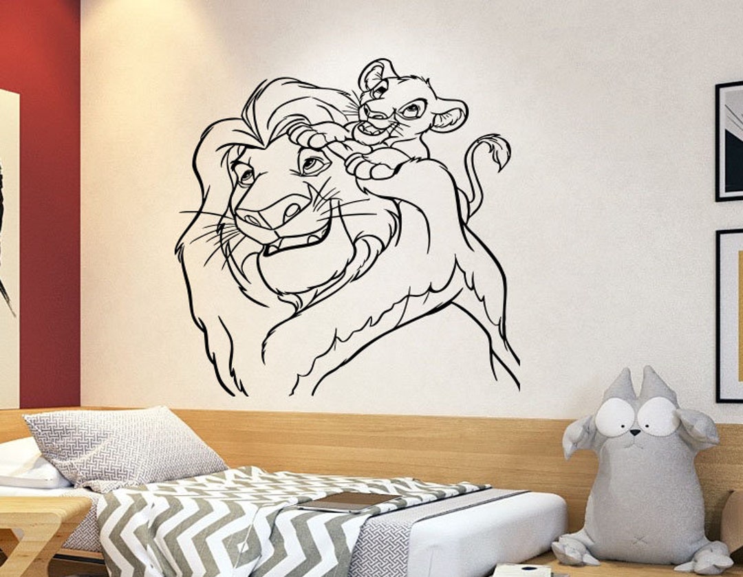 Lion King Wall Decal: Simba Nursery Decor 4890 - Etsy