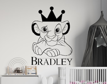 Wall Sticker Bedroom Boy Lion, Sticker Art Decor Lion King