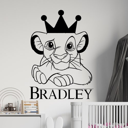 The Lion King Wall Decal Cartoon Wall Sticker Simba and Mufasa - Etsy The Lion King Wall Decal Cartoon Wall Sticker Simba and Mufasa - Etsy
