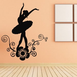 Ballett Wandtattoo | Ballerina Wandaufkleber | Tanz-Wanddekor 1605