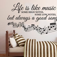 Musical Notes Wall Vinyl Decal Musical Pattern Wall Sticker Music Home ...