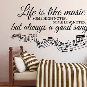 Music Notes Wall Decal Music Wall Decor Music Instrument Wall Decal 5167