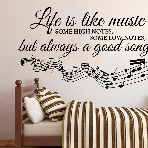 Notes de musique Wall Decal Music Wall Decor Music Instrument Wall Decal 5167