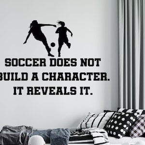 Girl Soccer Wall Decal | Soccer Player Wall Sticker | Soccer Wall Decor | sc25