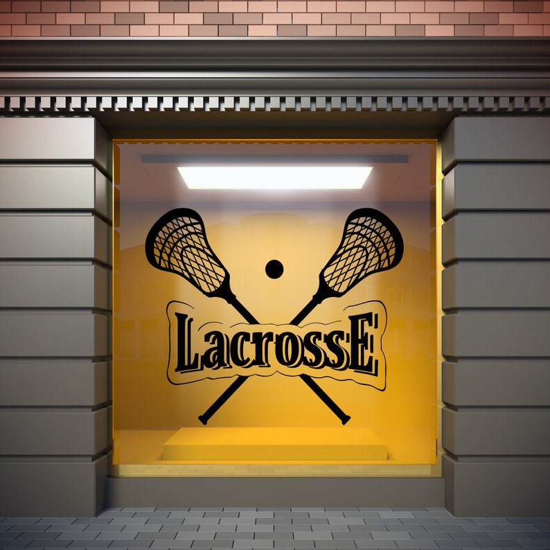 Lacrosse Wall Decal Lacrosse Wall Decor Custom Name Etsy