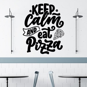 Sticker mural pizza | Autocollant en vinyle pour pizzeria | Décorations pour restaurant italien P05