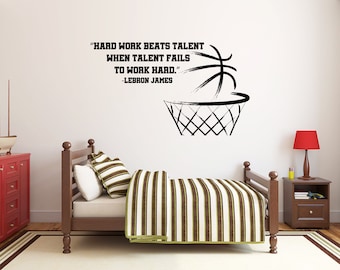 Basketball Wall Decal | Basketball Wall Decor | Custom Name Basketball Player | Basketball Wall Sticker bs06