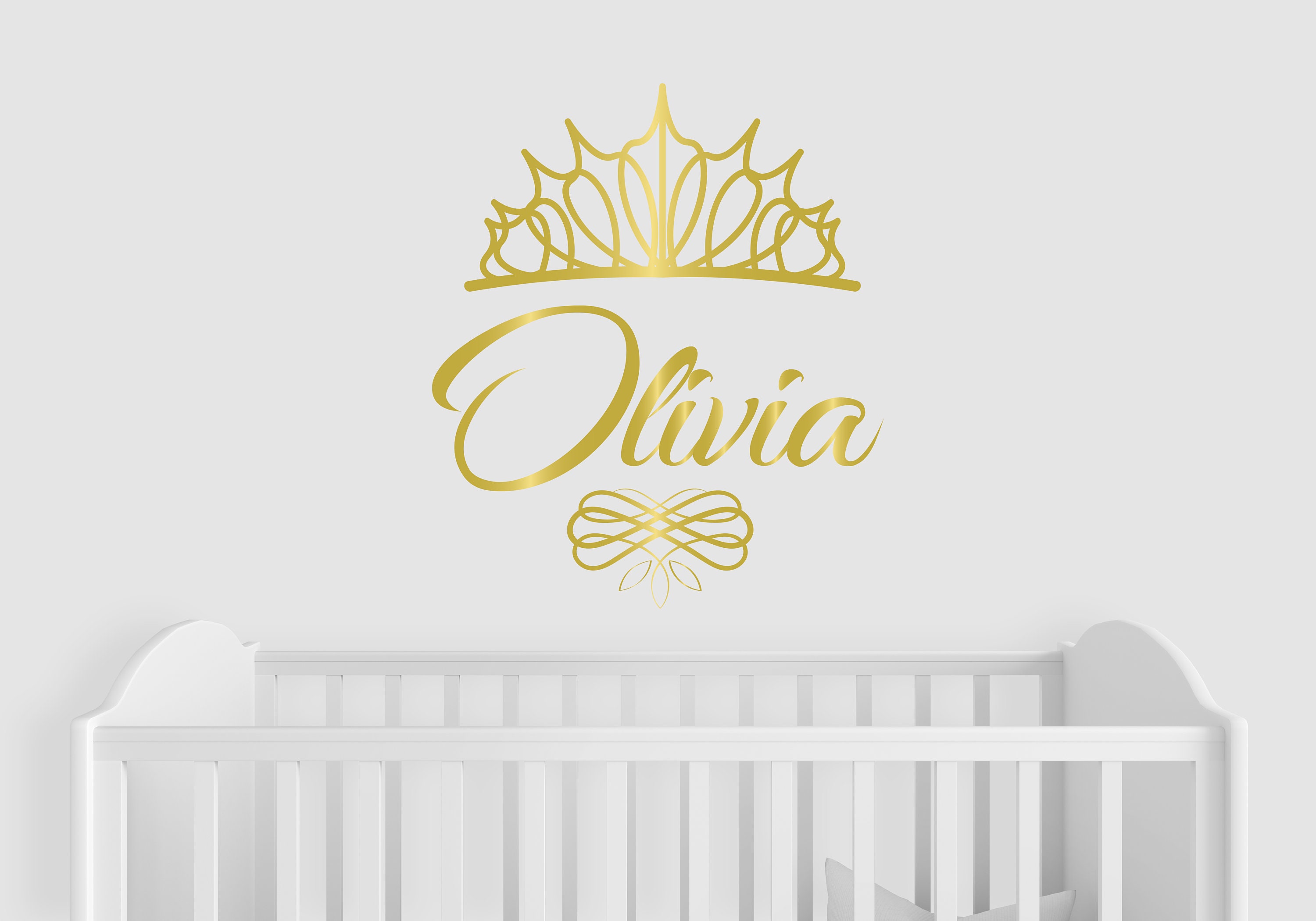 Princess Crown Wall Decal for Girls Room Custom Name Wall Decor CR8 - Etsy