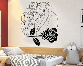 Beauty and the Beast  Wall Decal | Princess Belle Wall Decal | Wall Decor for Girls 5199