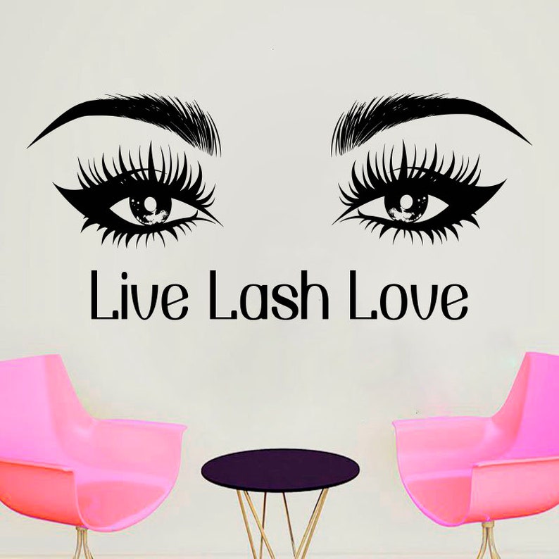 Eyelash decals Eyelashes Wall Decal Window Sticker Beauty Etsy