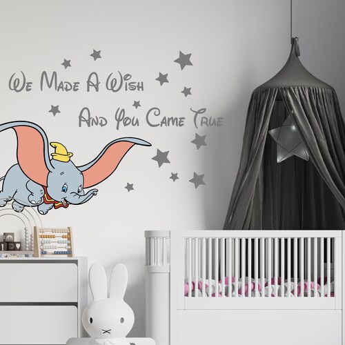 Dumbo Elephant Wall Decal Dumbo Wall Sticker Nursery Wall Etsy