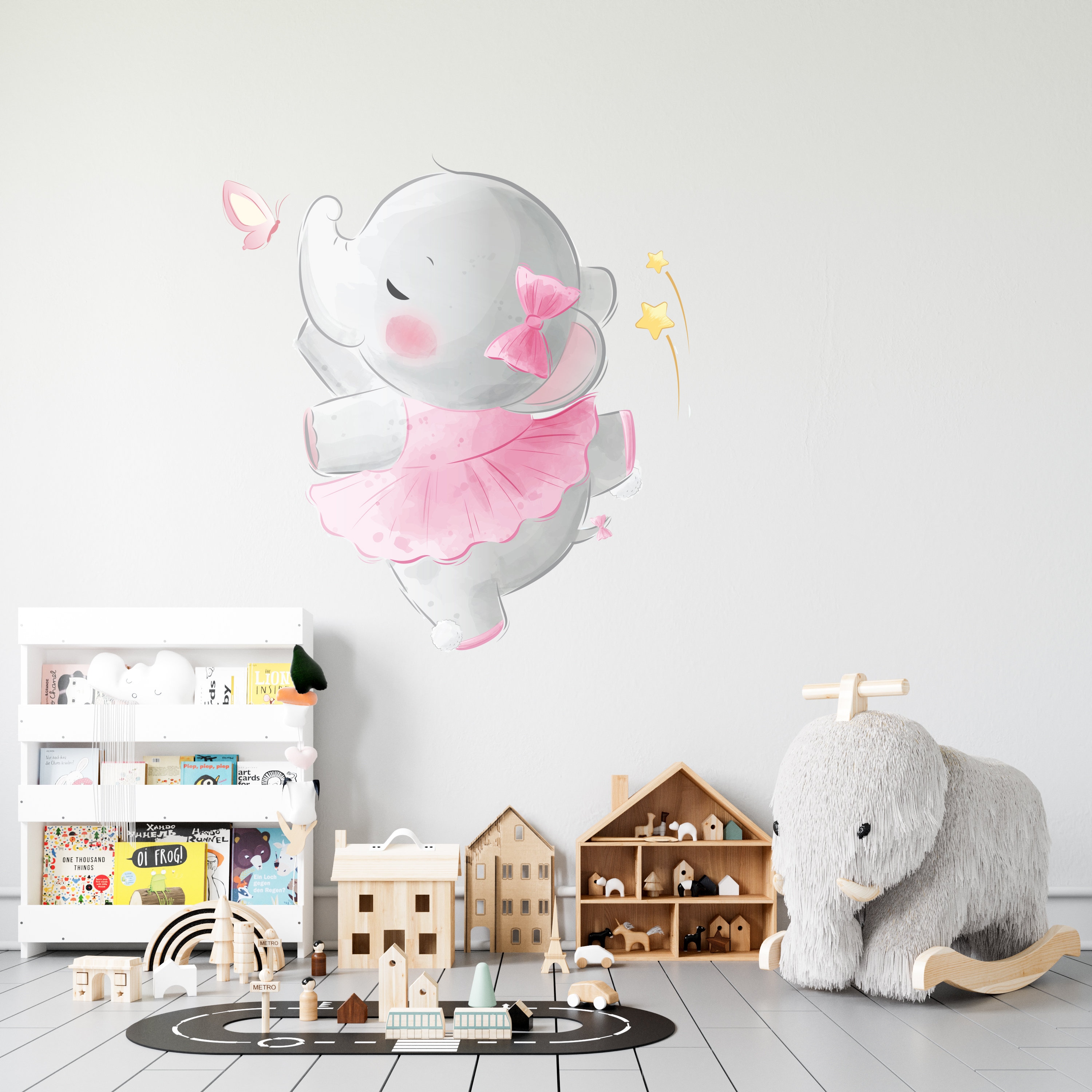 Cute Baby Elephant Wall Decal for Baby Girl Nursery Elephant Etsy