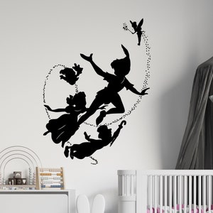 Peter Pan Wall Decal Peter Pan Ship Kids Cartoon Wall Sticker Peter Pan Nursery 1511b