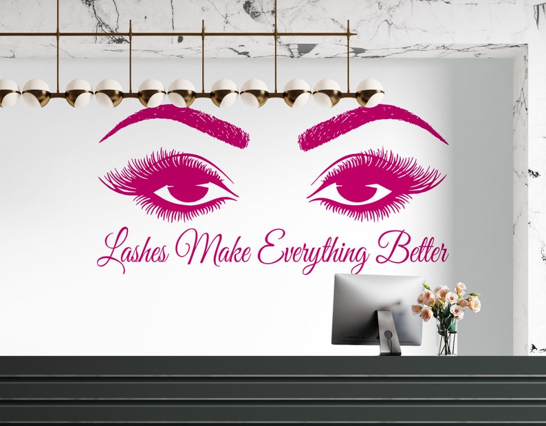 Eyelash Decals Eyelashes Wall Decal Window Sticker Beauty Etsy