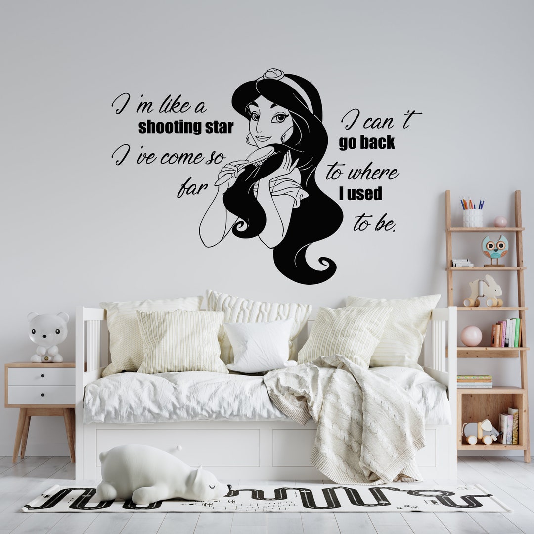 Princess Jasmine Wall Decal Aladdin Wall Decor Cartoon Etsy