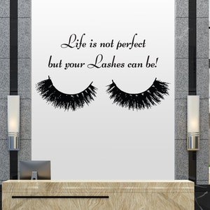 Eyelashes and Eyebrows Wall Decal Lashes and Brows Window Sticker Lashes Extensions Wall Decal Eyes Beauty Salon Wall Art HS142