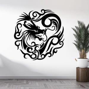 Dragon Wall Sticker Removable Dragon Vinyl Decal for Kids’ Room Game Room Decor 4653