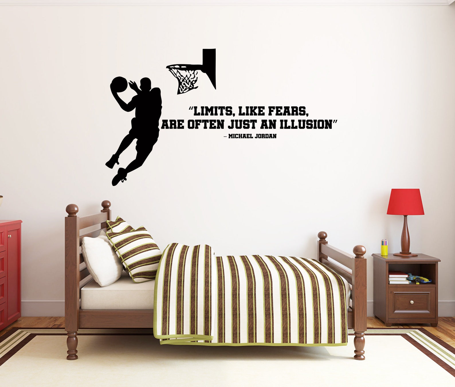 Basketball Wall Decal Basketball Wall Decor Custom Name Etsy