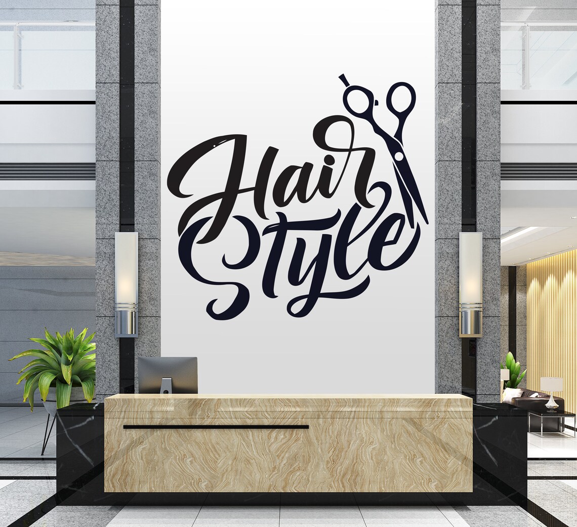 Hair Style Wall Decal Hair Salon Wall Decor Beauty Salon Etsy