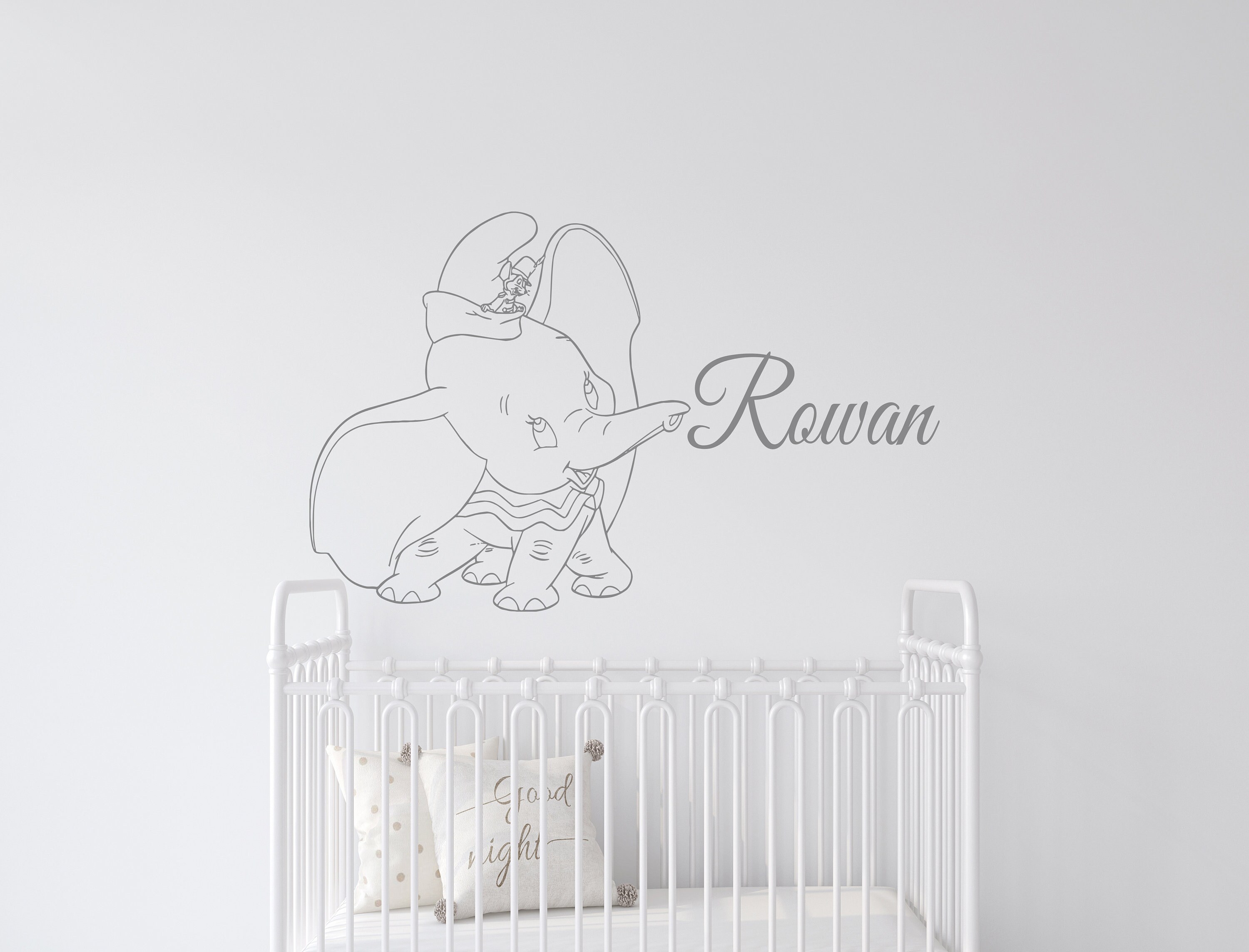 Dumbo Elephant Wall Decal Dumbo Wall Sticker Nursery Wall Etsy UK