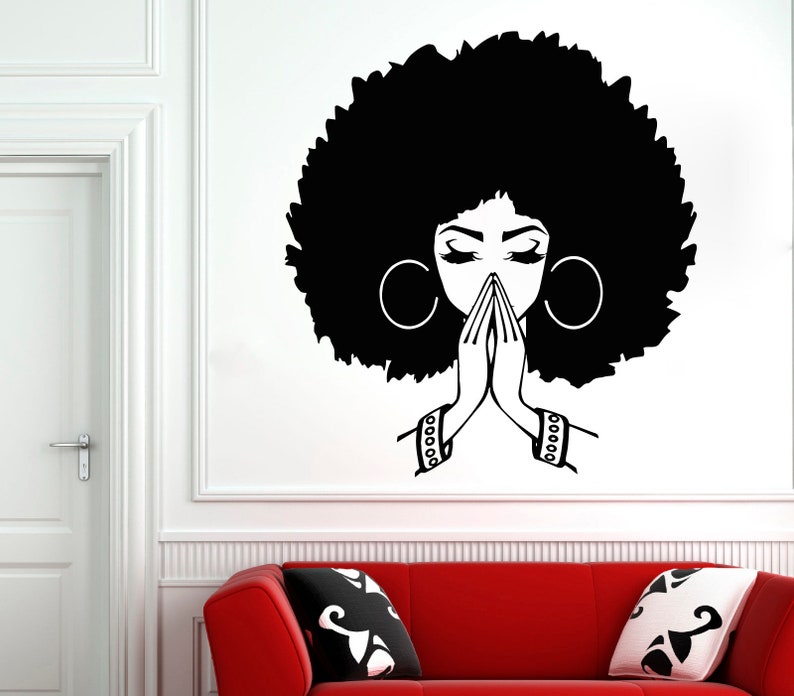 Beautiful African Woman Wall Decal African Girl Wall Sticker Etsy