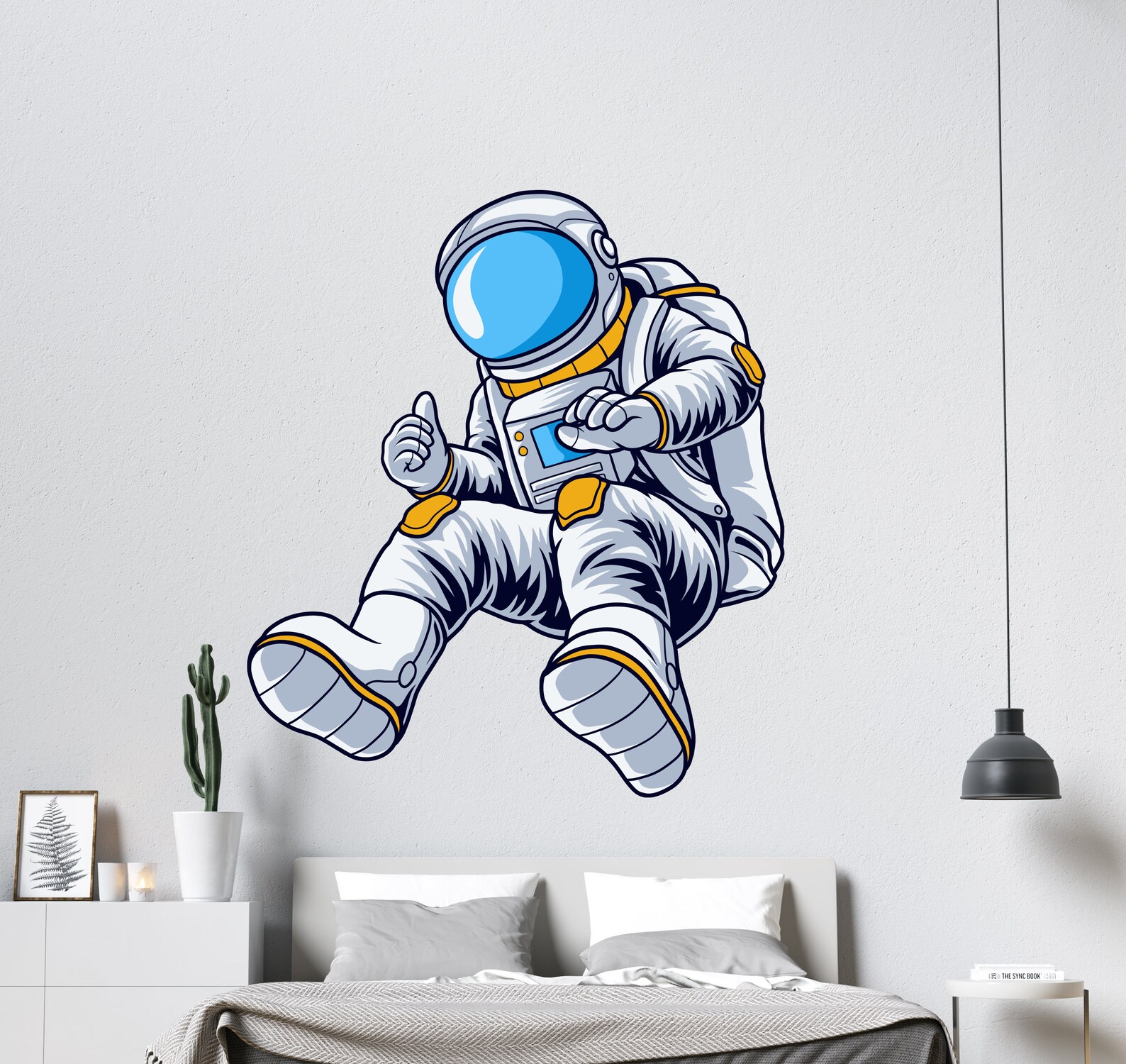 Astronaut Wall Decal Outer Space Wall Decor for Kids Bedroom Etsy