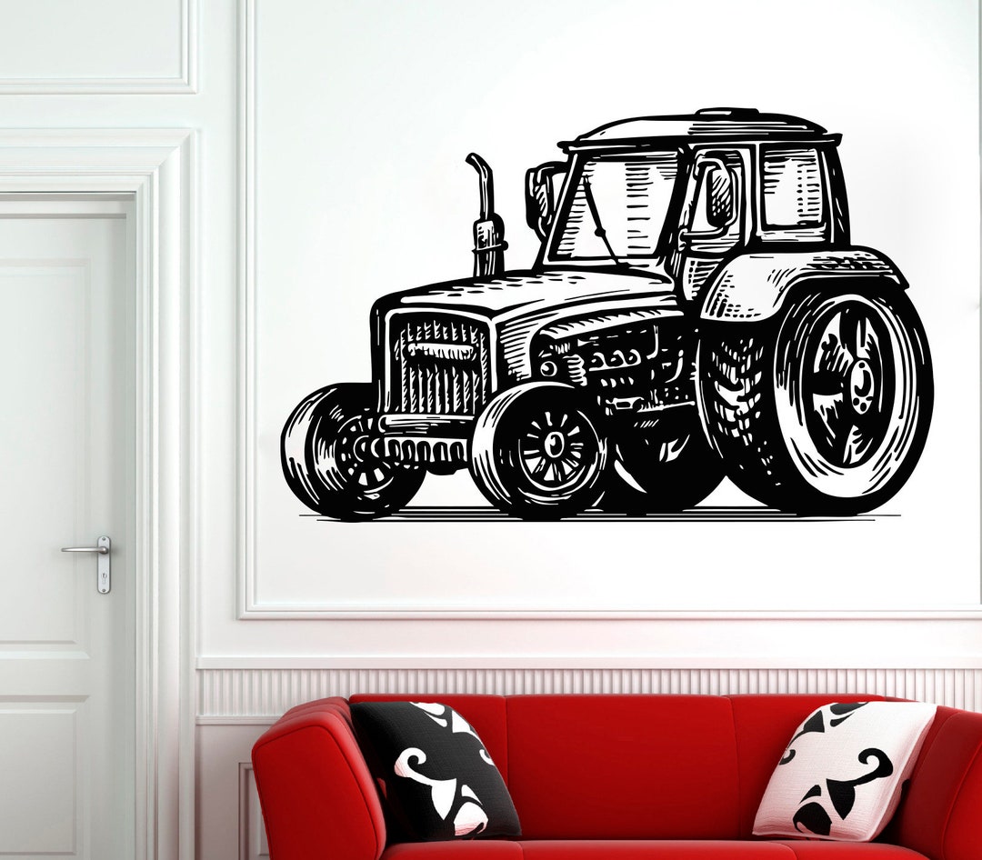 Farming Truck Wall Decal Farming Truck Wall Sticker for Kids - Etsy