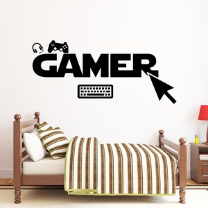 Gamer Wall Decal Video Games Wall Sticker Controller Wall Decal Gaming Room Wall Art vg009