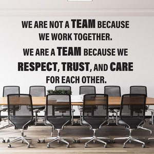 Office Wall Decal Teamwork Quote Wall Sticker Office Decor Inspire Office Quote Motivation Idea Wall Art cus214