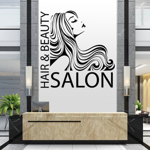 Hair Salon Wall Window Decal Sticker Hair Stylist Hair Tools Scissors Barber Shop Beauty Salon 2891