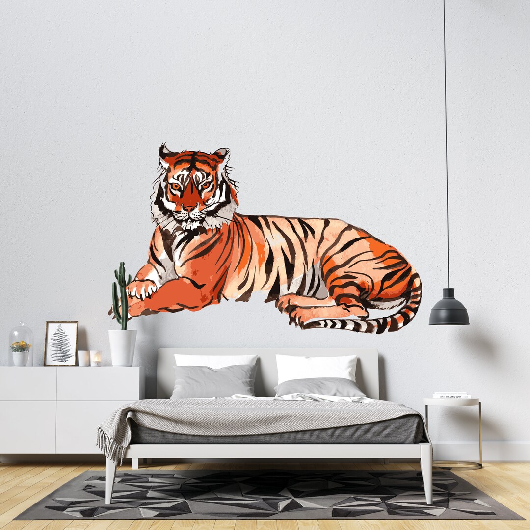 Tiger Wall Decal | Tiger Wall Sticker | Tiger Wall Decor TGC7 - Etsy