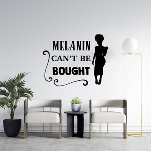 African Woman Wall Decal African Girl Wall Sticker Quote Beauty Salon Wall Art AF32