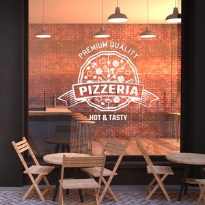 Sticker mural pizza | Autocollant en vinyle pour pizzeria | Décorations pour restaurant italien P20