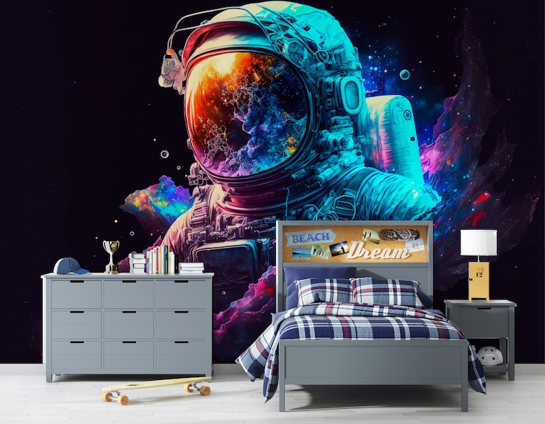 Cosmic Explorer | Astronaut Kids Space Peel & Stick Wall Mural | PW343 ...