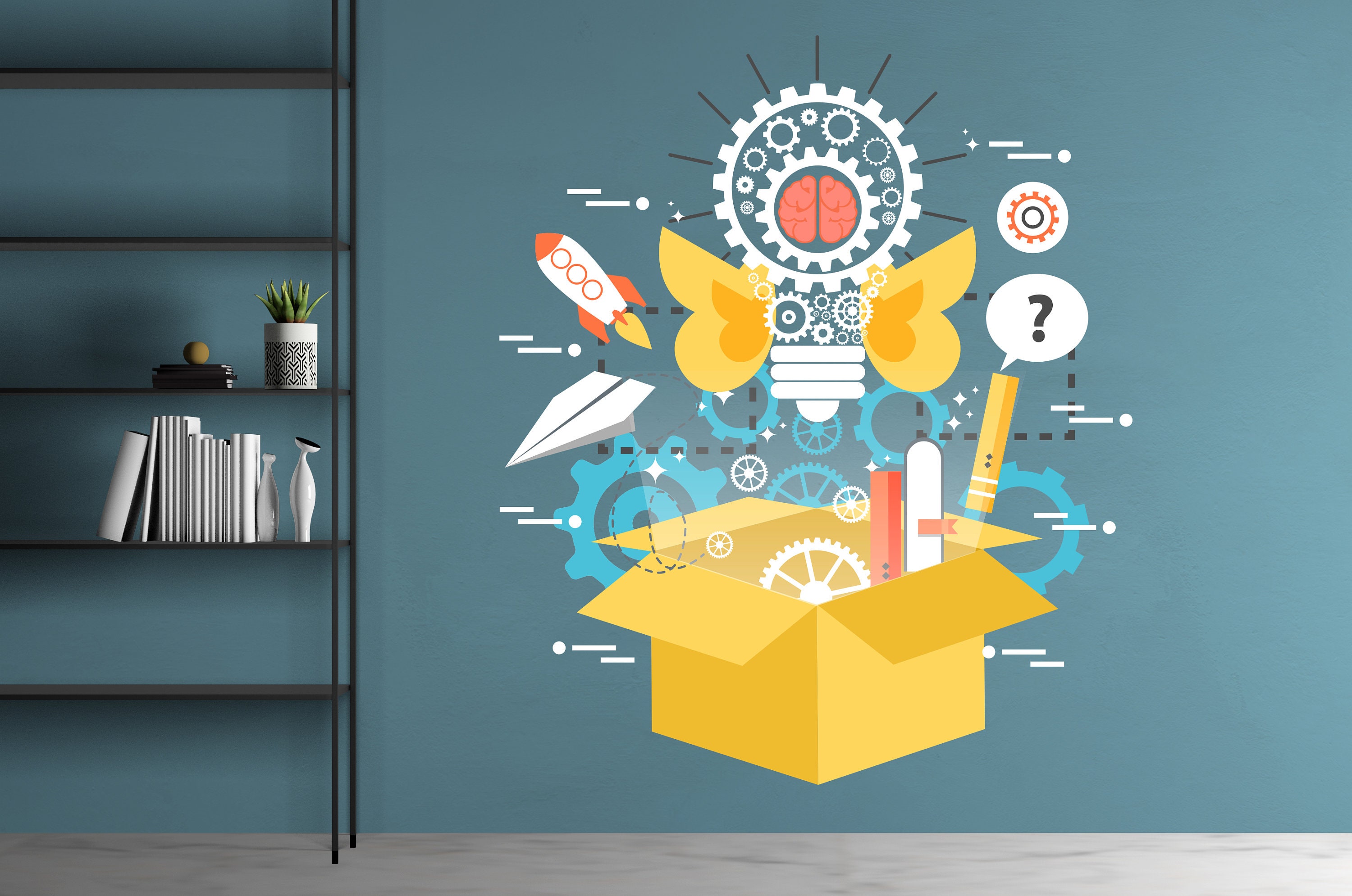 Think Big Office Wall Decal Teamwork Quote Wall Sticker Office Etsy