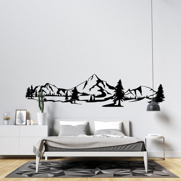 Mountain Wall Decal Etsy