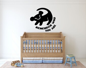 Simba Lion King Wall Decal: Nursery Cartoon Wall Sticker lk01