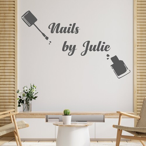 Personalized Nail Salon Wall Decal Manicure Pedicure Window Etsy