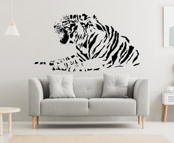 Sticker decal tiger africa safari mural wall stickers tigers 