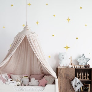 Set of Stars Wall Decal | SET OF 100 Wall Stickers | Space Wall Decal | Stars Wall Decoration for Nursery Bedroom CUS109